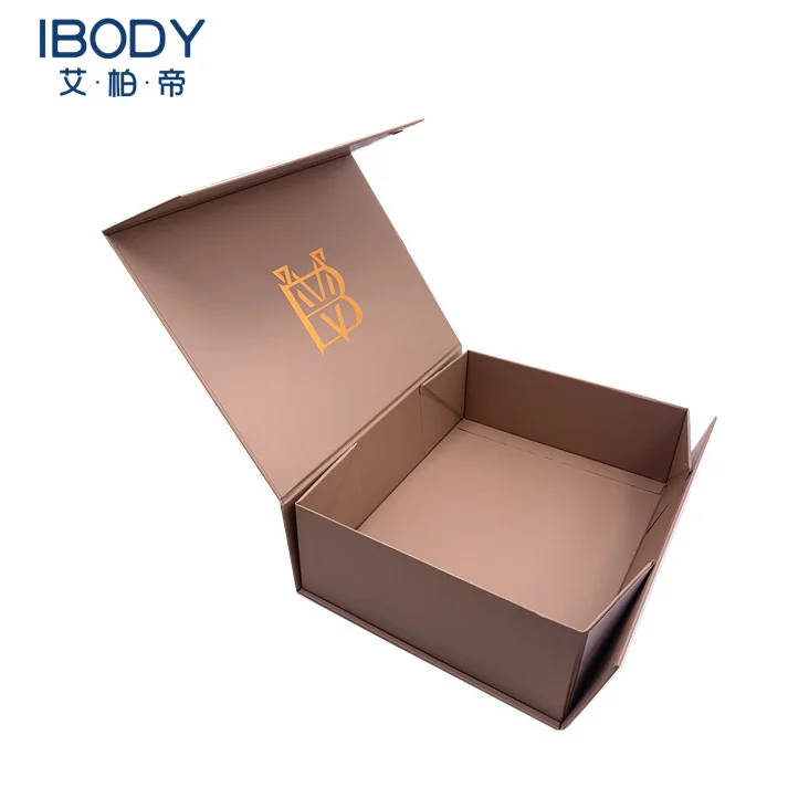 Custom magnetic closure rigid gift box with printed lid